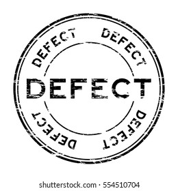 Grunge black defect round rubber stamp