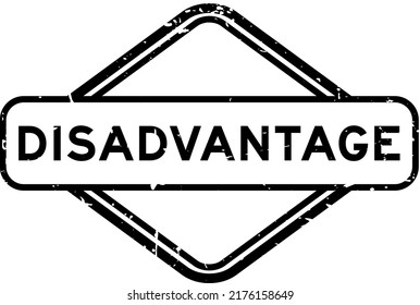 Grunge black disadvantage word rubber seal stamp on white background