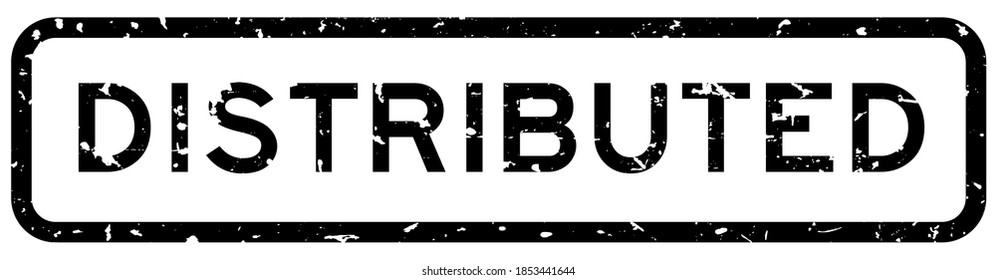 farbige, verteilte Wortmarke aus quadratischem Kautschuk, Stempel auf weißem Hintergrund