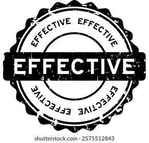 Grunge black effective word round seal stamp on white background