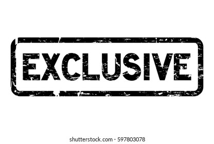 Grunge black exclusive square rubber seal stamp