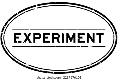 Grunge black experiment word oval rubber seal stamp on white background