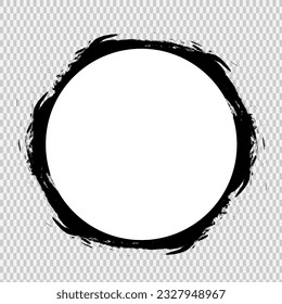 borde del círculo de textura sucia del marco negro de fondo. vectores 10
