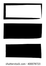 Grunge black frame vector background set