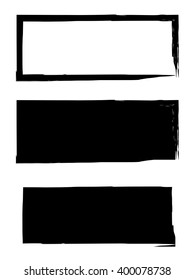Grunge black frame vector background set