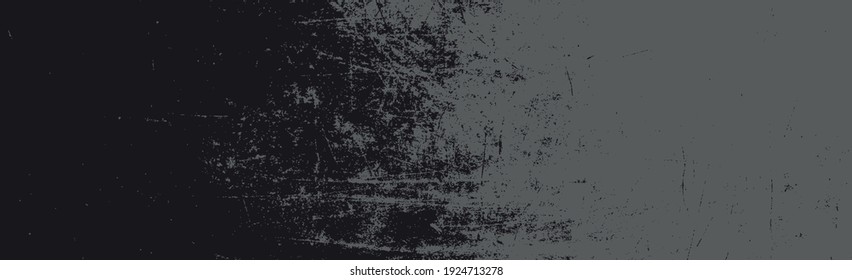 Grunge black and gray panoramic background - Vector illustration