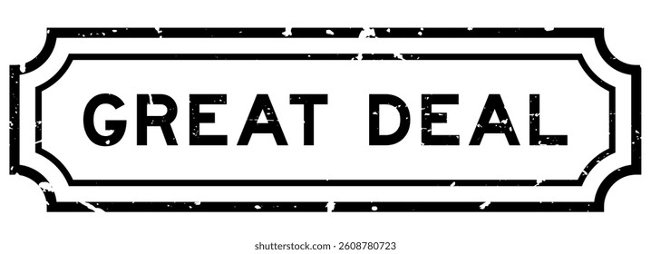 Grunge black great deal word rubber seal stamp on white background
