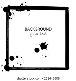 grunge black hand drawn frame.vector background 7