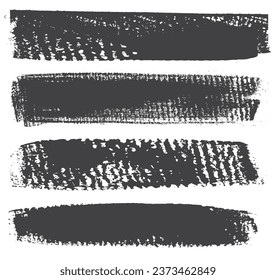 Grunge black hand painted brushes.