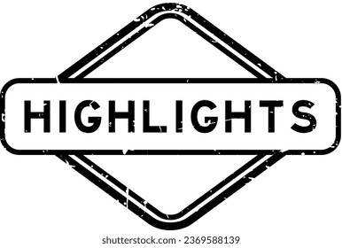 Grunge black highlights word rubber seal stamp on white background