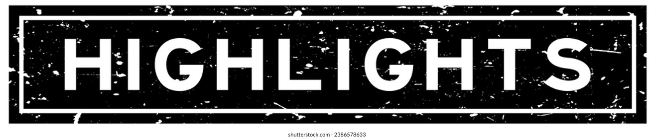 Grunge black highlights word square rubber seal stamp on white background