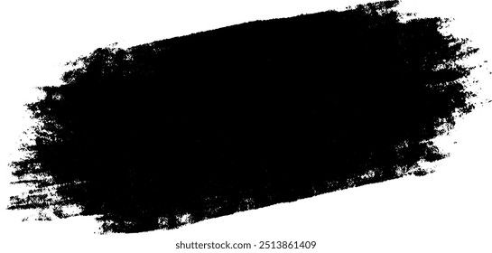 Grunge black ink brush stroke isolated, perfect for adding dramatic, textured accents to designs