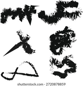 Ilustración vectorial de salpicadura de tinta negra grunge de una silueta de árbol de la naturaleza con patrones de hojas florales y un diseño de arte de pájaro halcón en vuelo.