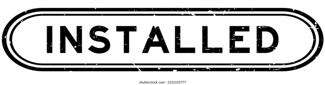 Sello de goma de palabra negro grunge instalado en el fondo blanco