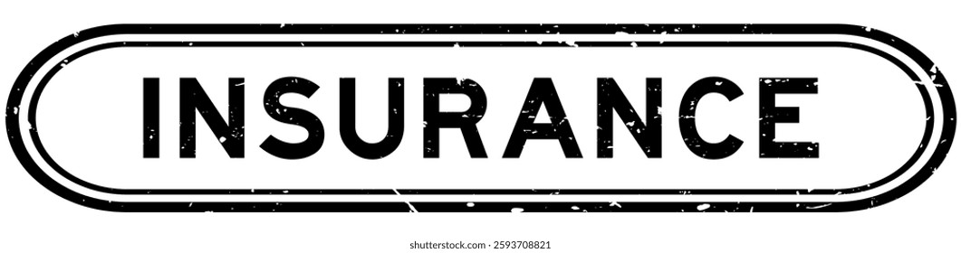 Grunge black insurance word rubber seal stamp on white background