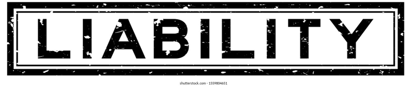 Grunge black laibility word square rubber seal stamp on white background