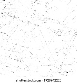 Grunge black lines and dots on a white background - Vector illustration
