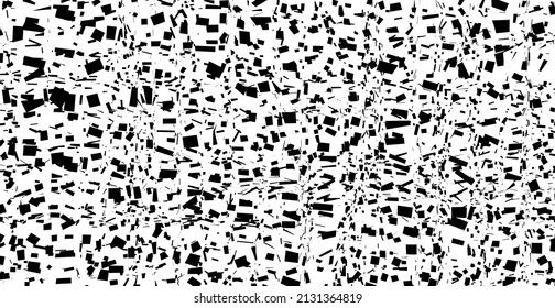 Grunge black lines and dots on a white background - Vector illustration