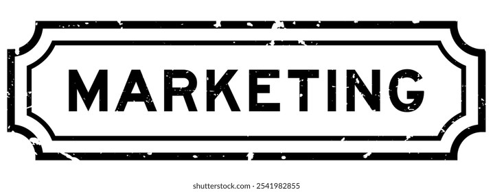 Grunge black marketing word rubber seal stamp on white background