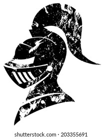 grunge black medieval helmet