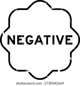 Grunge black negative word square rubber seal stamp on white background