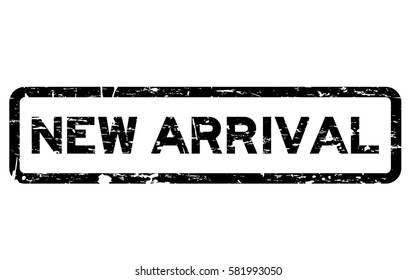 Grunge black new arrival square rubber seal stamp
