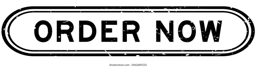 Grunge black order now word rubber seal stamp on white background