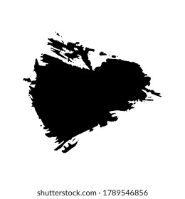 Silhouette de trait grunge noir sur fond blanc