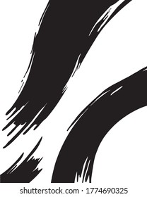 Dibujo negro grueso pinta trazos textura vectorial arte