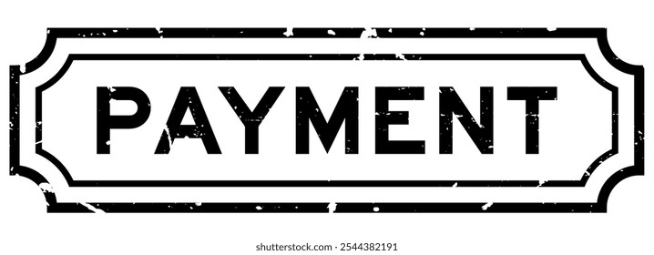 Grunge black payment word rubber seal stamp on white background