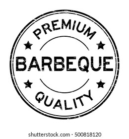 Grunge black premium quality barbeque (BBQ) rubber stamp