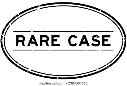 Grunge black rare case word oval rubber seal stamp on white background