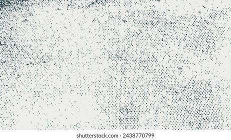 Grunge black real organic vintage halftone vector. Ink print background. Fine grain texture. Monochrome texture. Vector grunge overlay texture. Abstract monochrome effect.