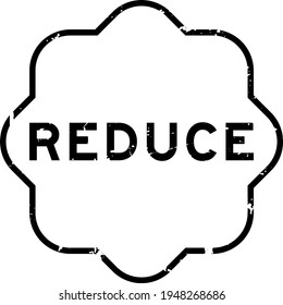 Grunge black reduce word rubber seal stamp on white background