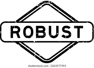 Grunge black robust word rubber seal stamp on white background