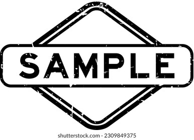 Grunge black sample word rubber seal stamp on white background