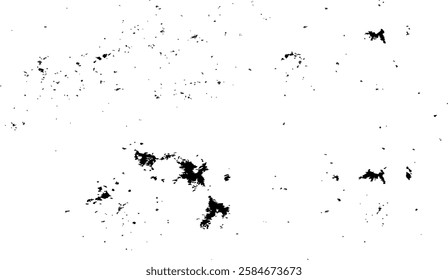 grunge black sand grains and particles on a transparent background 