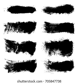 Grunge black shapes set