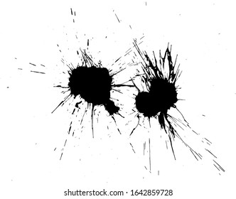 Grunge Black Splatter Splash Vector