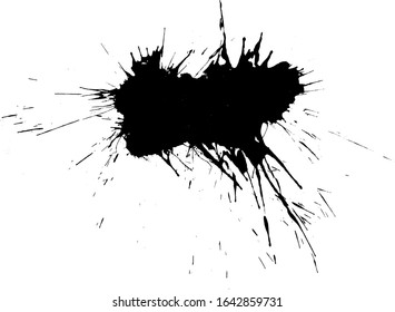Grunge Black Splatter Splash Vector