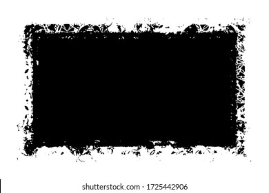 Grunge black spot on a white background. Abstract ink blot