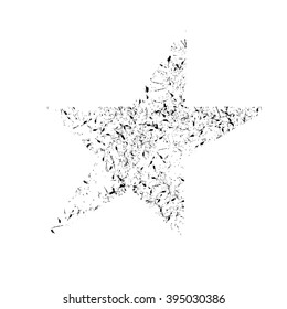 grunge black star