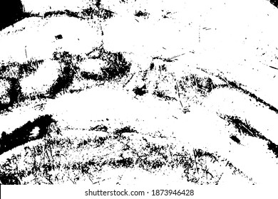 Grunge black texture of curve metal plate on white background (Vector). Use for decoration, aging or old layer