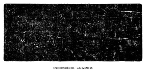 Textura negra gruesa. Fondo oscuro envejecido. El polvo sobrante texturado. Ruido de grano. Efecto meteorológico. Banner largo horizontal amplio. Elemento de diseño. Ilustración del vector, EPS 10.