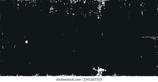 Grunge black texture. Dark aged background. Dust overlay textured. Grain noise. Weathered effect. Wide horizontal long banner. Design element. Vector illustration, EPS 10.