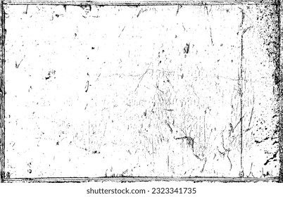 Grunge schwarze Textur. Dunkelgraue Textur auf weißem Hintergrund. Staubüberlagerungen strukturiert. Kornrauschpartikel. Weißer Effekt geröstet. Designelemente. Vektorgrafik, EPS10.