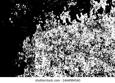 Grunge black texture on white background (Vector). Use for decoration, aging or old layer