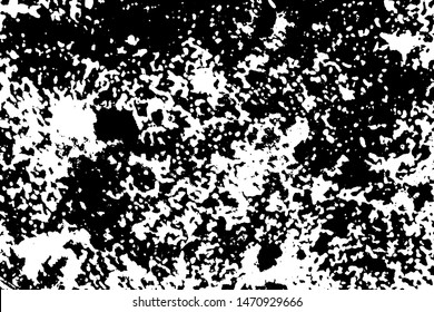 Grunge black texture on white background (Vector). Use for decoration, aging or old layer