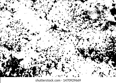 Grunge black texture on white background (Vector). Use for decoration, aging or old layer