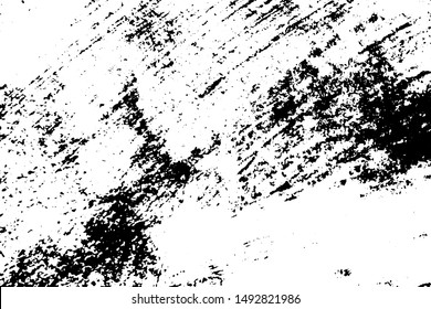 Grunge black texture on white background (Vector). Use for decoration, aging or old layer